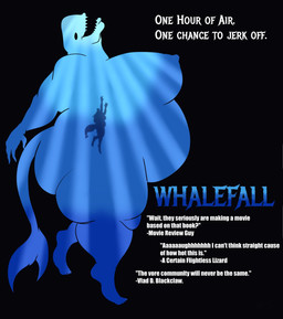 anthro anthro_pred anthro_prey big_breasts black_background breasts cetacean_tail diving duo female female_pred huge_breasts humor macro_pred male male/female male_prey parody poster review scuba_gear simple_background swimming text underwater vore water vdblackclaw whalefall_(film) aquatic cetacean mammal sperm_whale toothed_whale unknown_species whale 2026 english_text hi_res