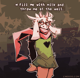 anthro biped eyewear floppy_ears fur glasses horn long_ears male male_anthro pink_scarf round_glasses scarf solo text white_body white_fur lawyerdog deltarune undertale_(series) ralsei bovid caprine darkner goat mammal 2025 digital_media_(artwork) english_text portrait three-quarter_portrait