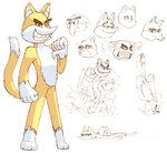 5_fingers anthro barefoot biped feet fingers frown fur male smile standing white_body white_fur yellow_body yellow_fur almyriganhero frebbventure frebb domestic_cat felid feline felis mammal 2018 official_art