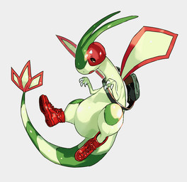3_fingers ambiguous_gender backpack clothing fingers footwear shoes simple_background sneakers solo tail esasi8794 mythology nintendo pokemon dragon flygon generation_3_pokemon mythological_creature mythological_scalie pokemon_(species) scalie