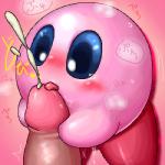 ambiguous_gender blush bodily_fluids cum cumshot disembodied_penis duo ejaculation genital_fluids genitals humanoid_genitalia humanoid_penis licking male male/ambiguous not_furry orgasm penis solo_focus tongue tongue_out box_xod kirby_(series) nintendo kirby alien human mammal waddling_head 1:1 low_res