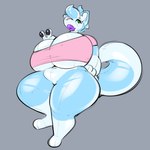 anthro belly big_breasts bimbo_anthro blue_latex breasts butt clothed clothing female inflatable latex latex_body lips looking_at_viewer pool_toy solo tail thick_lips topwear persipeach moose_(bimbomoose) animate_inanimate canid canine canis domestic_dog husky latex_creature living_inflatable living_latex mammal nordic_sled_dog spitz absurd_res digital_media_(artwork) hi_res