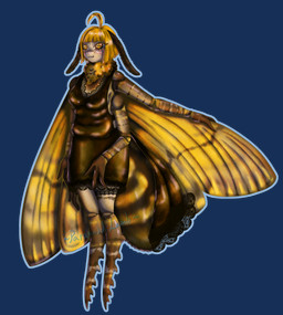 3_fingers 4_arms antennae_(anatomy) anthro arthropod_abdomen belly clothed clothing dress female fingers insect_wings lace multi_arm multi_limb multicolored_body neck_tuft pupils slightly_chubby solo tuft unusual_pupils wings paranoidlamb arthropod death's-head_hawkmoth hawk_moth insect lepidopteran moth absurd_res alpha_channel hi_res