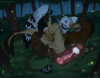 balls bodily_fluids brown_body brown_feathers cloacal cloacal_knotting cloacal_penetration cum cum_in_cloaca cum_inside duo feathers female female_penetrated feral feral_on_feral feral_penetrated feral_penetrating feral_penetrating_feral forest genital_fluids genitals grass internal internal_cloacal knot knotting male male/female male_penetrating male_penetrating_female night penetration penile penile_penetration penis penis_in_cloaca plant quadruped sex tongue tree fernsigillum mythology ludwig_(grew) muse_(grew) avian deinonychus dinosaur dromaeosaurid feathered_dinosaur feathered_scalie gryphon mythological_avian mythological_creature prehistoric_species reptile saurischian scalie theropod hi_res