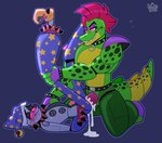 anthro anthro_penetrating bell bodily_fluids choker cum cum_inside duo genital_fluids genitals green_body hair jewelry machine male male/male male_penetrated male_penetrating male_penetrating_male mohawk necklace penetration penis red_eyes red_hair sex tail ditzy_disco five_nights_at_freddy's five_nights_at_freddy's:_security_breach scottgames steel_wool_studios montgomery_gator moon_(fnaf) alligator alligatorid animatronic crocodilian reptile robot scalie hi_res watermark