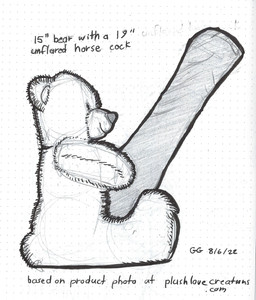 animal_genitalia animal_penis big_penis dotted_background equine_genitalia equine_penis fur genitals huge_penis hyper hyper_genitalia hyper_penis male pattern_background penis plushie plushophilia side_view simple_background smile solo strategically_placed_appendage teddy_bear text toy unknown_artist inanimate_object teddy_bear_(species) 2022 english_text full-length_portrait graphite_(artwork) greyscale guide_lines hi_res monochrome portrait sketch traditional_media_(artwork)