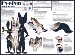 3_toes 4_fingers anthro blue_border blue_eyes border claws eyebrows eyelashes featureless_crotch feet female fingers fluffy fluffy_tail group lore nude pink_claws pink_nose purple_eyes solo_focus standing tail teeth text toes wiwolf disney zootopia evelyn_wilde-hopps fan_character judy_hopps nick_wilde canid canine fox hybrid lagomorph leporid mammal rabbit red_fox true_fox 2017 digital_media_(artwork) english_text model_sheet
