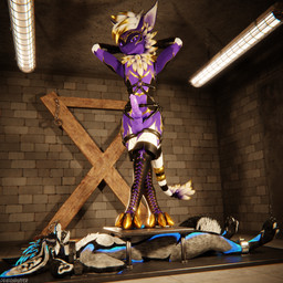 animal_genitalia animal_penis anthro anthro_on_anthro arms_tied ball_crush ball_gag ball_squeeze balls basement bdsm biped black_body black_boots black_clothing black_footwear black_fur black_shoes blindfold blue_body blue_fur blue_penis bodily_fluids bondage boot_on_balls boot_on_penis boots bound canine_genitalia canine_penis claws clothed clothing cock_and_ball_torture cockbox crush cuff_(restraint) cum cum_dripping_from_penis cum_on_penis depth_of_field dominant duo erection feet flat_balls foot_crush foot_fetish foot_on_balls foot_on_penis foot_play footwear fur gag genital_fluids genital_torture genitals gold_body gold_boots goth_boots grey_body grey_fur hair hindpaw inside jacket knot leather leather_boots leather_clothing leather_footwear leather_jacket leather_topwear legs_tied legwear male male/male metal_cuffs moan multicolored_body nude on_ground open_mouth orgasm pain paws penis penis_squeeze piercing purple_body purple_fur reflection restraints sex shoes shoes_on slim slim_anthro slim_male slim_sub smile standing standing_on_balls submissive submissive_male tail topwear torture trampling white_body white_fur yellow_body yellow_fur dragonplayer dragonplayer_(character) talon_(talondragon) canid canine canis fox hybrid jex mammal nardoragon rexouium 1:1 3d_(artwork) absurd_res blender_(artwork) blender_cycles_(artwork) digital_media_(artwork) hi_res