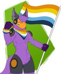 anthro aroace_pride_colors dotted_background flag flag_(object) fur gradient_background green_background happy holding_flag holding_object kerchief lgbt_pride machine male neckerchief neckwear pattern_background pride_color_flag pride_colors simple_background smile solo tail arcanemuun kylo_byte protogen 2024 absurd_res digital_drawing_(artwork) digital_media_(artwork) hi_res