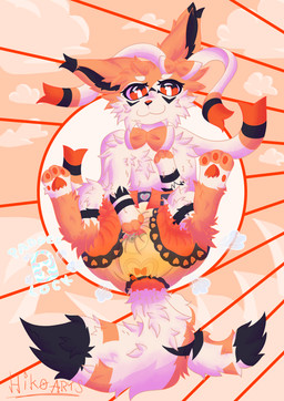 bodily_fluids diaper feral genital_fluids male soiled_diaper solo unclean_diaper urine used_diaper using_diaper watersports hikoarts nintendo pokemon hiko_sylveon canid canine eeveelution fox generation_6_pokemon mammal pokemon_(species) sylveon absurd_res hi_res