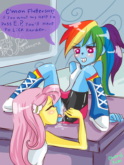 blush boots bottomless cheryl-jum cunnilingus english_text equestria_girls female fluttershy_(eg) human lesbian licking my_little_pony oral oral_sex purple_eyes pussy pussy_juice rainbow_dash_(eg) sex sitting spread_legs spreading text tongue twilight_sparkle_(eg) undressing vaginal
Rating: Explicit
Score: 11
User: darknessRising
Date: July 21, 2013