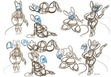 anthro armor big_breasts big_butt breasts butt cosplay female floating_eyebrows gun hair headgear helmet huge_breasts lips mandalorian mandalorian_armor ranged_weapon solo thick_thighs weapon dutch_(artist) star_wars the_mandalorian coffeebean_(dutch) din_djarin mammal mouse murid murine rodent 2020 digital_media_(artwork) sketch