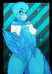 anthro beak blue_eyes blush breasts clothed clothing deviantart_logo female looking_at_viewer non-mammal_breasts patreon_logo solo tumblr_logo twitter_logo website_logo acidthaad_(artist) deviantart patreon tumblr twitter tweetfur avian bird absurd_res alpha_channel hi_res meme