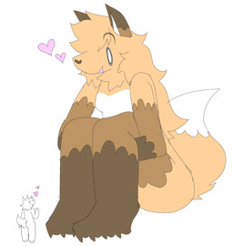 3_fingers 3_toes 4_toes ^_^ ambiguous_gender anthro brown_body brown_fur eyes_closed feet female fingers fur gloves_(marking) heart_nose heart_symbol leg_markings looking_at_another macro markings orange_body orange_fur simple_background sitting smile socks_(marking) toes white_background bigsteppies canid canine fox mammal hi_res