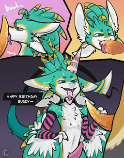 3_fingers 4_ears animal_genitalia anthro anthro_on_anthro anthro_penetrated anthro_penetrating anthro_penetrating_anthro anthro_penetrating_male arm_warmers armwear birthday birthday_sex bodily_fluids chest_tuft choker clothing collar cum cum_drip cum_in_mouth cum_inside cum_on_face cum_on_penis cutaway dialogue dripping drooling duo erection faceless_character faceless_male feathered_wings feathers fellatio femboy fingers forked_tongue fur genital_fluids genitals green_body green_eyes green_feathers hair happy_birthday hat headgear headwear jewelry licking male male/male male_anthro male_on_anthro male_penetrated male_penetrating male_penetrating_anthro male_penetrating_male mostly_nude multi_ear multicolored_body narrowed_eyes necklace open_mouth oral oral_penetration orange_body orange_genitals orange_penis party_hat pattern_armwear pattern_clothing penetration penile penile_penetration penis penis_lick pink_genitals pink_penis pink_tongue precum pseudo_hair saliva saliva_on_penis saliva_on_tongue saliva_string sex simple_background smile solo_focus speech_bubble striped_armwear striped_clothing stripes tail talking_to_another tapering_penis teeth text tongue tongue_out tuft tufted_fur white_body white_feathers winged_arms wings yellow_body reetogoth emerald267 avali avian bird 2023 colored comic digital_drawing_(artwork) digital_media_(artwork) english_text hi_res sequence signature