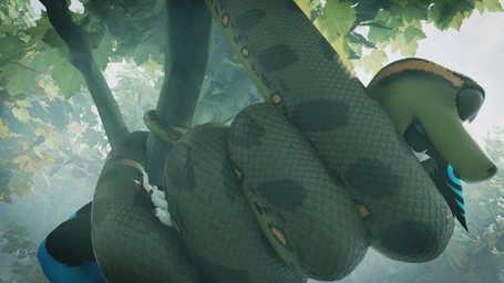 ambiguous_gender anthro coiling coiling_around_body dominant duo feral open_mouth predator/prey size_difference vore thelastslice snek3d_(modeller) anaconda_(snek3d) slice_(thelastslice) anaconda boa_(snake) boinae reptile scalie sergal snake 16:9 3d_(artwork) blender_(artwork) digital_media_(artwork) hi_res widescreen