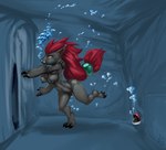 air_bubble anthro aquaphilia asphyxiation breasts breathless bubble butt claws drowning female nipples nude peril pokeball predicament solo struggling thick_thighs underwater water byondrage game_freak nintendo pokemon generation_5_pokemon pokemon_(species) zoroark hi_res story story_in_description