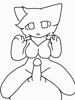 anthro breasts butt duo female genitals male male/female open_mouth penis mammal animated hi_res sketch