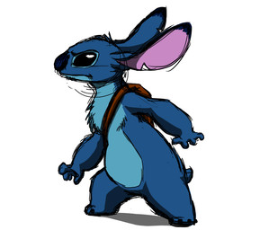 4_fingers 4_toes alternate_universe backpack black_eyes blue_body blue_fur blue_nose chest_tuft dipstick_ears ear_markings feet fingers fur head_tuft multicolored_ears notched_ear side_view small_tail solo standing tail toes tuft kiki564 disney lilo_and_stitch stitch_(lilo_and_stitch) alien experiment_(lilo_and_stitch) 2014 colored_sketch digital_drawing_(artwork) digital_media_(artwork) sketch