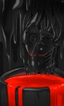 amputee anthro blood bodily_fluids disability grimdark grotesque holes_in_body horror_(theme) macabre male melting null_bulge red_eyes slime solo wire hacony levi_(setting) avian bird corvid corvus_(genus) crow oscine passerine hi_res