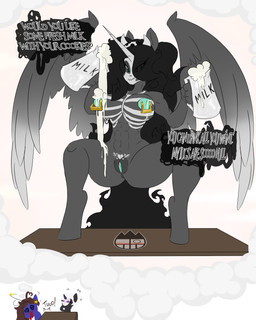 abs ahoge anthro areola asking asking_another blood bodily_fluids bovid_horn bovine_horn breasts contact_onomatopoeia cow_horn crossbar_emanata cum dialogue emanata female genital_fluids genitals group hair hair_heart heart_ahoge horn impact_onomatopoeia lactating laugh mature_anthro mature_female milk nipple_piercing nipples nosebleed nude oculama onomatopoeia piercing projectile_lactation question sleeping solo_focus sound_effects speech_bubble spiral spiral_eyes spiral_oculama spread_legs spread_vulva spreading stylized_speech_bubble text thud trio vulva wings yes-no_question sanyo2100 hasbro my_little_pony mythology fan_character macaria_(oc) s.leech_(oc) tekky equid equine mammal mythological_creature mythological_equine winged_unicorn 4:5 english_text hi_res