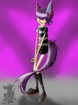 clothed clothing female smile solo tail kimigryphon gorillaz noodle_(gorillaz) animal_humanoid cat_humanoid felid felid_humanoid feline feline_humanoid humanoid mammal mammal_humanoid 3:4