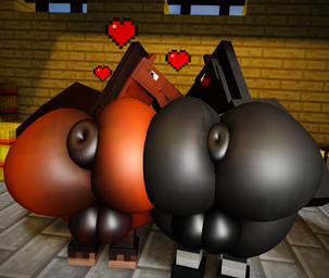 anus ass_to_ass balls bedroom_eyes big_balls big_butt black_body black_ears black_eyes black_fur black_mane black_tail blush brown_body brown_ears brown_fur brown_nose butt duo feral fur genitals hay hay_bale heart_symbol huge_balls huge_butt inside looking_back male mane narrowed_eyes puffy_anus quadruped rear_view seductive stable tail thick_thighs willie_piv microsoft minecraft mojang xbox_game_studios equid equine horse horse_(minecraft) mammal 2025 3d_(artwork) digital_media_(artwork)
