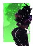 bottom_heavy breasts butt cosmic_flesh cosmic_hair ethereal_hair featureless_breasts female glowing glowing_eyes horn medium_breasts mouthless small_breasts solo thick_thighs md34 ben_10 cartoon_network alien celestial_being celestialsapien humanoid