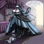 anthro clothing dominant dominant_female dress female femdom_(character) hi_res male male/female mistress slave suicune_queen_(artist)