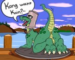 anthro anus backsack balls bucket bucket_on_head butt claws container feet genitals hindpaw male nude offering_sex paws presenting presenting_anus presenting_hindquarters raised_tail shield solo tail toe_claws balamoo donkey_kong_(series) nintendo rareware crocodile crocodilian kremling reptile scalie 2020 digital_media_(artwork)