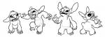 2014 4_fingers 4_toes alien bent_over black_and_white chest_tuft claws disney ears_back evil_grin experiment_(lilo_and_stitch) feet fingers fur happy head_tuft lilo_and_stitch looking_back monochrome multiple_images multiple_poses narrowed_eyes notched_ear open_mouth open_smile pivoted_ears pose secoh2000 shocked simple_background small_tail smile solo squint standing stitch_(lilo_and_stitch) tail toes toony tuft white_background