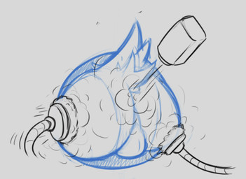 ass_up baby_powder backsack balls butt butt_focus feral fur genitals male rear_view simple_background solo tail through_wall ire-k nintendo pokemon generation_2_pokemon pokemon_(species) typhlosion digital_media_(artwork)