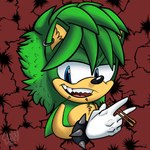 anthro biped male solo shadydaone dic_entertainment sega sonic_the_hedgehog_(series) sonic_underground manic_the_hedgehog eulipotyphlan hedgehog mammal 1:1 digital_media_(artwork) half-length_portrait hi_res portrait