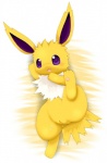 :3 bodily_fluids chibi cum cum_in_pussy cum_inside eeveelution female feral generation_1_pokemon genital_fluids genitals jolteon lying nintendo on_back open_mouth pokemon pokemon_(species) pussy raised_leg schnecken simple_background smile solo white_background