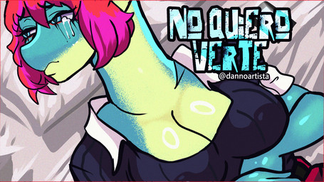 anthro bed big_breasts black_clothing black_sweater black_topwear blue_eyes bodily_fluids breasts cellphone clothed clothed_anthro clothed_female clothing crying electronics female fingers frown furniture green_body hair high-angle_view humanoid_hands lying medium_hair non-mammal_breasts on_back on_bed phone red_hair sad smartphone solo sweater tears text title topwear dannoartista cavemanon_studios i_wani_hug_that_gator liz_farlane brachiosaurid brachiosaurus dinosaur macronarian prehistoric_species reptile saurischian sauropod sauropodomorph scalie 16:9 artist_name colored shaded spanish_description spanish_text watermark widescreen
