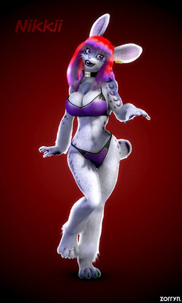 animated_gif anthro bikini breasts butt clothed clothing collar digit_ring feet female fur gradient_background hair highlights_(coloring) horn jewelry patterned_fur paws purple_body purple_eyes purple_fur purple_highlights red_hair ring simple_background snow_leopard_spots soles solo swimwear tail toe_ring toes two-piece_swimsuit zorryn mythology nikkii dragon felid hybrid lagomorph leporid mammal mythological_creature mythological_scalie pantherine rabbit scalie snow_leopard 2019 3:5 3d_(artwork) animated digital_media_(artwork) short_playtime turntable_(animation)