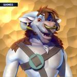 anthro fur hair looking_at_viewer male simple_background smile solo teeth laionss blizzard_entertainment warcraft bovid bovine mammal tauren 1:1 2017 3d_(artwork) bust_portrait digital_media_(artwork) hi_res portrait