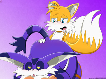 age_difference aged_up all_fours anal anal_penetration ass_up bedroom_eyes big_butt blush butt butt_grab clothing doggystyle duo footwear from_behind_position fur gloves hand_on_butt handwear logo male male/male male_penetrated male_penetrating male_penetrating_male narrowed_eyes nude open_mouth orange_body orange_fur overweight penetration purple_body purple_fur sandals seductive sex shoes simple_background size_difference tail text thick_thighs tongue white_body white_fur young cupid40152 cupidbreak sega sonic_the_hedgehog_(series) sonic_x big_the_cat miles_prower canid canine fox mammal invalid_tag 2025 artist_logo colored digital_drawing_(artwork) digital_media_(artwork) english_text hi_res shaded signature