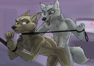 5_fingers anal anal_penetration anthro anthro_on_anthro anthro_penetrated anthro_penetrating anthro_penetrating_anthro arms_tied balls belt_collar biped black_nose bodily_fluids bound brown_body brown_eyes brown_fur brown_nose claws collar dipstick_tail doggystyle duo ears_back ears_up erection excited eyebrows fangs finger_claws fingers foreskin from_behind_position fur genitals glans grey_body grey_fur humanoid_genitalia humanoid_penis inside leash leash_pull leashed_collar looking_back looking_pleasured male male/male male_anthro male_penetrated male_penetrating male_penetrating_male markings navel open_mouth partially_retracted_foreskin penetration penile penile_penetration penis penis_in_ass pivoted_ears saliva sex smile smiling_at_another smiling_at_partner tail tail_markings tan_body tan_fur teeth tongue tongue_out vein veiny_penis white_body white_fur wolfyalex96 canid canine canis domestic_dog german_shepherd herding_dog mammal pastoral_dog wolf