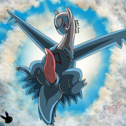 animal_genitalia anus blue_body bodily_fluids erection feral genital_fluids genital_slit genitals leaking_precum licking licking_lips male penis precum red_eyes ridged_penis sky solo tongue tongue_out vein veiny_penis white_body pastelpaints mythology nintendo pokemon dragon generation_3_pokemon latios legendary_pokemon mythological_creature mythological_scalie pokemon_(species) scalie 1:1 2025 absurd_res digital_media_(artwork) hi_res