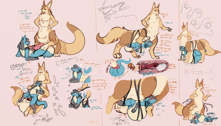 abdominal_bulge animal_genitalia animal_penis anthro ball_size_difference balls belly_harness belly_riding big_balls big_penis bodily_fluids bound canine_genitalia canine_penis cum cum_inflation cum_inside dialogue duo genital_fluids genitals huge_balls huge_penis hyper hyper_genitalia hyper_penis inflation knot knotted_penis knotting larger_male male male/male male_anthro male_penetrating male_taur onomatopoeia penetration penile penile_penetration penis penis_size_difference profanity simple_background size_difference smaller_anthro smaller_male smaller_penetrated sound_effects tail tan_body taur_penetrating text makar-ro nintendo pokemon artan_(artankatana) rowan_(makar-ro) canid canine fennec_fox fox generation_4_pokemon lucario mammal pokemon_(species) taur true_fox absurd_res english_text hi_res