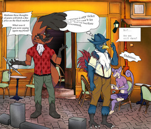 clothing dagger derp_eyes dialogue group hypnosis male melee_weapon mind_control open_mouth public ringed_eyes stealing text thought_bubble thought_corruption weapon caine_latrans_(artist) nintendo pokemon generation_1_pokemon generation_2_pokemon generation_8_pokemon murkrow pokemon_(species) rattata thievul absurd_res digital_media_(artwork) english_text hi_res