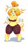 3_toes 5_fingers alternate_costume anthro areola areola_slip big_breasts breasts camel_toe clothed clothing feet female fingers looking_at_viewer navel nipple_outline pose simple_background skimpy slightly_chubby smile solo standing thick_thighs tight_clothing toes white_background wetwasabi animal_crossing nintendo super_smash_bros. super_smash_bros._ultimate isabelle_(animal_crossing) canid canine canis domestic_dog mammal shih_tzu toy_dog 2018 absurd_res digital_media_(artwork) hi_res