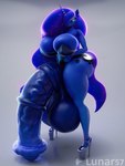 animal_genitalia anthro areola balls big_balls big_penis biped blue_body blue_hair breasts butt cleavage clothed clothing crossgender flaccid footwear ftg_crossgender fti_crossgender genitals glistening glistening_balls glistening_body glistening_breasts glistening_butt glistening_clothing glistening_genitalia glistening_hair glistening_legs glistening_mane glistening_penis glistening_sheath glistening_tail glistening_thighs glistening_topwear gynomorph hair high_heels horn huge_balls huge_penis hyper hyper_balls hyper_genitalia hyper_penis intersex no_underwear penis platform_footwear platform_heels shadow sheath shoes side_butt simple_background thick_thighs topwear vein veiny_penis lunar57 friendship_is_magic hasbro my_little_pony mythology princess_luna_(mlp) equid equine mammal mythological_creature mythological_equine unicorn 3d_(artwork) absurd_res digital_media_(artwork) hi_res