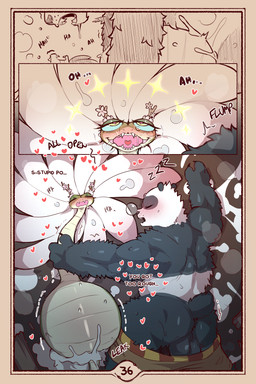 after_sex anthro backsack balls biped black_balls black_body black_fur blush bodily_fluids butt cum cum_in_cloaca cum_inflation cum_inside dialogue duo eyes_closed fangs female female_feral feral fur genital_fluids genitals heart_symbol inflation looking_pleasured male male/female male_anthro serpentine sleeping sound_effects sweat teeth text white_body white_fur cold-blooded-twilight dreamworks kung_fu_panda master_po_ping master_viper bear giant_panda mammal reptile scalie snake 2025 2:3 comic english_text hi_res