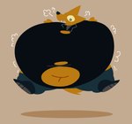 anthro belly belly_expansion belly_inflation big_belly body_inflation bottomwear clothing cutout denim denim_bottomwear denim_clothing expansion floating footwear huge_belly hyper hyper_belly inflation jacket jeans leather leather_clothing leather_jacket leather_topwear male navel navel_cutout open_mouth pants shoes simple_background solo tail tan_background teeth topwear torn_clothing pawplants night_in_the_woods gregg_lee canid canine fox mammal 2022 digital_media_(artwork) hi_res