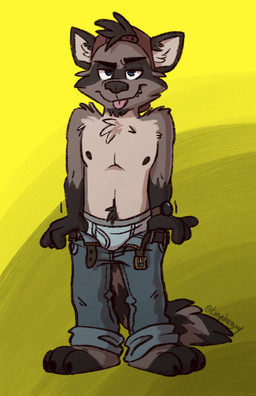anthro arm_tuft backwards_hat belly_tuft belt belt_buckle blue_clothing blue_eyes blue_underwear bottomwear briefs brown_body brown_fur buckle bulge cheek_tuft chest_tuft clock clothing cute_fangs eyebrows facial_hair facial_tuft fangs feet fur goatee grey_body grey_fur hair hat headgear headwear humanoid_hands inner_ear_fluff looking_at_viewer male multicolored_body nipples open_belt pants seductive shirtless shoulder_tuft simple_background solo teeth toes tongue tongue_out tuft two_tone_body underwear undressing unzipped watch yellow_background zipper tinydeerguy sam_(tinydeerguy) mammal procyonid raccoon 2019 hi_res signature