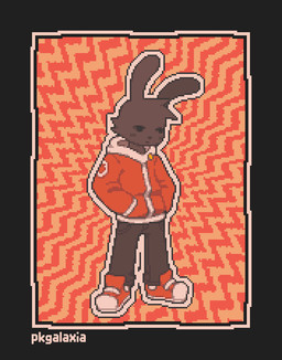 5_fingers anthro biped bottomwear clothed clothing fingers footwear gesture hand_gesture hands_in_both_pockets hoodie male pants shoes smile smiling_at_viewer solo topwear v_sign pkgalaxia cc-by-nc-nd creative_commons lagomorph leporid mammal rabbit animated digital_media_(artwork) hi_res pixel_(artwork) pixel_animation