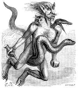 3_heads body_hair chest_hair claws duo facial_hair fangs feral fire flying for_a_head fur goatee hair holding_object humanoid_pointy_ears looking_at_viewer male multi_head mustache nipples nude open_mouth pointy_ears riding_on_back scales teeth torch whiskers louis_le_breton dictionnaire_infernal mythology haborym animal_head animal_humanoid demon domestic_cat felid feline felis humanoid mammal reptile scalie snake 1863 19th_century ancient_art black_and_white hi_res monochrome signature