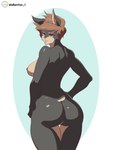 anthro female solo lallamitan_t canid canine canis dobermann domestic_dog mammal pinscher absurd_res hi_res